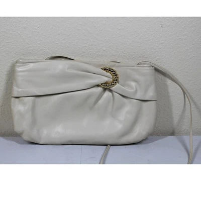 Clutch ou tiracolo de couro Morris Moskowitz marfim - Imagem 1 de 4