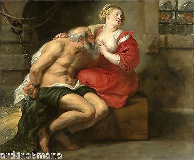PETER PAUL RUBENS CIMON AND PERO BAROQUE ART GICLEE PRINT FINE CANVAS - Image 1 of 1