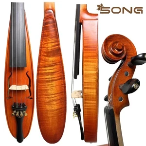 Violín hecho a mano estilo barroco 4/4, parte posterior de arce flameado, violinista artesanal tono dulce - Imagen 1 de 8