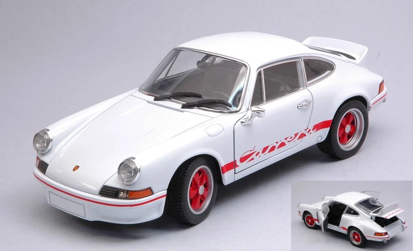 Welly WE24086W PORSCHE 911 CARRERA RS 2.7 WHITE/RED 1:24 Modellino - Immagine 1 di 1