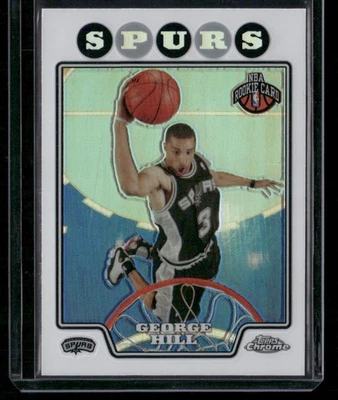 2008-09 Topps cromo #204 refractores George Hill novato Foto 1 de 2