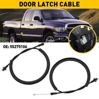2X Cable de liberación de pestillo de puerta trasera para Dodge Ram 2500 3500 1500 98-02 izquierda/derecha Foto 1 de 4