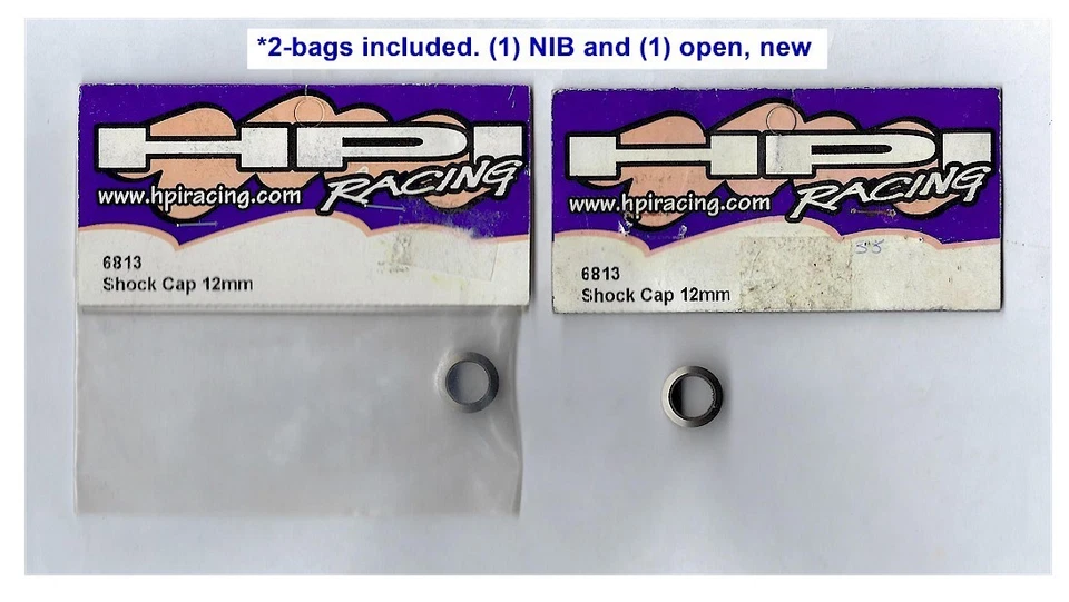 Vintage HPI Racing 6813 12mm Aluminum Shock Damper Cap Super Nitro RS4 MT 2-bags - Image 1 of 1
