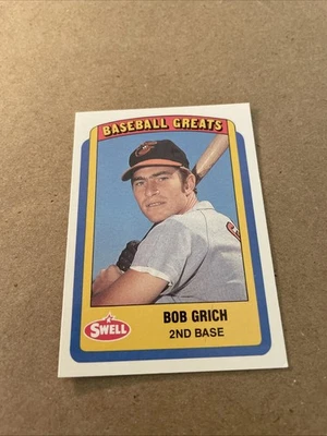 1990 Swell Baseball Greats #58 Bob Grich - Image 1 of 2