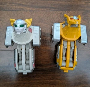 2 Pack 1998 Bandai Power Rangers Lost Galaxy White Yellow Wildcat Wolf Megazord - Picture 1 of 7