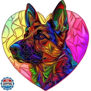 Delobil Puzzle in Legno per Adulti, Spessore 5MM Puzzle per Cani Colorati  - Foto 1 di 5