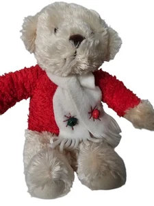 Bufanda musical de peluche de Navidad Jingle Bear 15" probada en peluche de colección con sello - Imagen 1 de 4