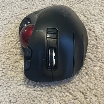 ELECOM EX-G MOUSE M-XT3DRBK Wireless Trackball Mouse No Dongle Works - Image 1 of 4