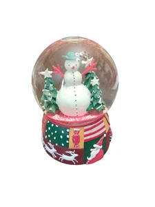 Vintage 1998 Neiman Marcus Multicolor Christmas Musical Snow Globe Holiday Decor - Picture 1 of 8