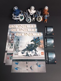 Bionicle Matoran of Metru Nui Set: 8607, 8608, 8612, Instructions & Sealed Comic