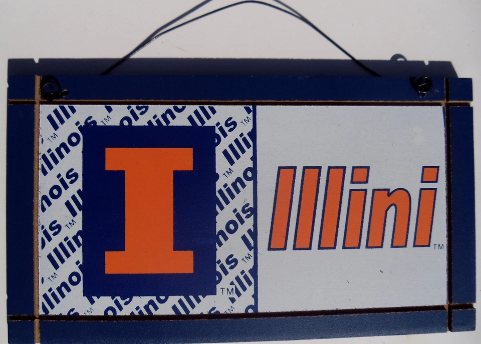 New University of Illinois U of I College Licensed Wooden Sign Sport Fan Team C - Image 1 of 1