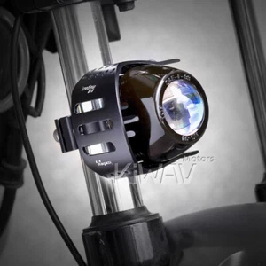 KiWAV Magazi Motorrad Roller rund Fischauge Schwarz Nebelscheinwerfer - Bild 1 von 9