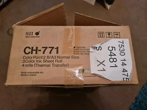 Seiko Instruments CH-77 1 Color Point Ink Thermal Transfer Printer Rolls (4) NOS - Picture 1 of 3