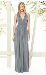 Dessy 8147...Bridesmaid / Formal Dress...Monument Gray..Size 4....NWT - Picture 1 of 3