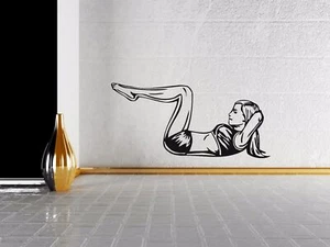 Vinyl Decal Wall Sticker Fitness Body Girl Gym Sport Workout Fitness (n526) - Picture 1 of 3