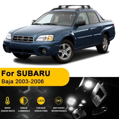 Kit de paquete de luces de mapa domo interior LED blanco para SUBARU Baja 2003-2006 10x+HERRAMIENTA Foto 1 de 4