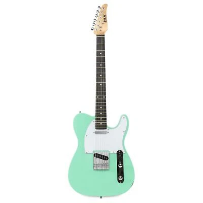 LyxPro 39" Telecaster Style Electric Guitar, Full-Size Paulownia Body, Green - Image 1 of 4