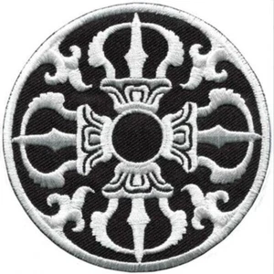Double Dorje Embroidered Patch Iron or Sew On 9cm - Picture 1 of 1