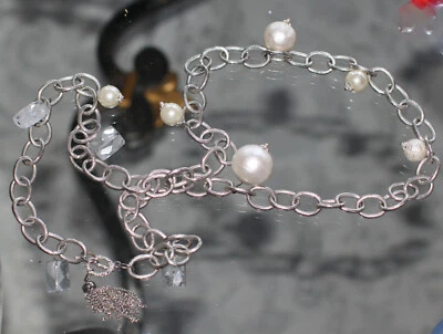 Gafas de sol vintage Kate Spade Italia marrón tortuga y collar largo disperso perla Foto 1 de 4