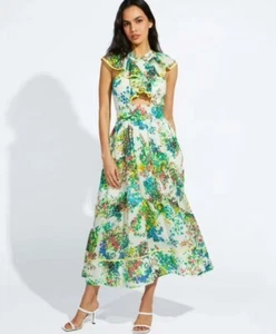 NUEVO Vestido Alice McCall Midi 4 Living For You NUEVO NUEVO CON ETIQUETAS Verde Amarillo PVP $429 - Imagen 1 de 18