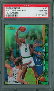 1998-99 Topps Finest rifrattore ANTOINE WALKER #53 raro SP gemma PSA 10 Pop 1 - Foto 1 di 2