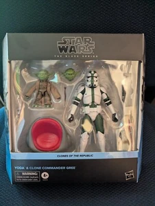 Hasbro Star Wars Black series YODA + CLONE COMMANDER GREE 2 Pack Exclusive - Picture 1 of 4