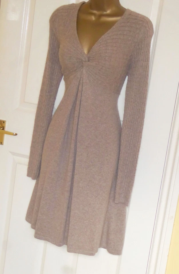 Phase Eight stretchy soft fine knit warm jumper dress size 14 Angora Cashmere — 第 1/4 张图片