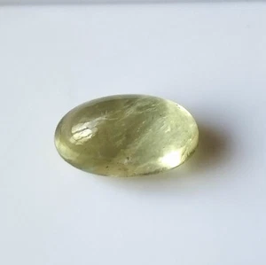 Oval Cut Natural Aquamarine 6.00 Carat Yellow Color Cabochon Gemstone 14X8.3 mm - Picture 1 of 4