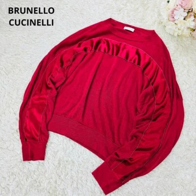 Brunello Cucinelli 女式夏季针织毛衣亚麻单色 M 码意大利制造 — 第 1/4 张图片