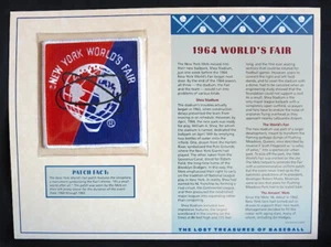 1964 NEW YORK METS Shea Stadium WORLDS FAIR Willabee & Ward LOST TREASURES PATCH - Picture 1 of 2