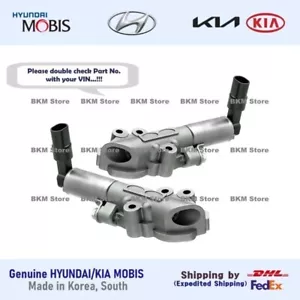 Genuine 243603CAA2+243603CAB2 Oil Control Valve Ex LH+RH for Hyundai, Kia Motors - Picture 1 of 9