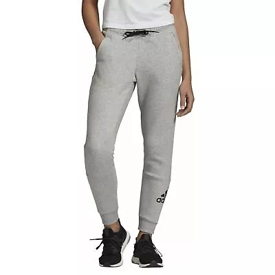 Adidas Sweatpants Cuffed Sporthose Trainingshose Fleece Jogginghose Grau S M L • 48.60€