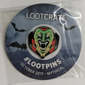 Loot Crate October 2017 Mythical Pin, Halloween, Dracula, Brand New In Packaging - Picture 1 of 2