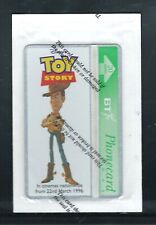 BT. Phone card. Toy Story. Woody Unopend/ sealed £2 1996 Disney.