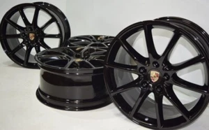 20" PORSCHE CAYENNE 2019- 2025 Black Factory OEM original wheels rims - Picture 1 of 8