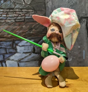 Pintor de huevos de Pascua Annalee 6" conejo de colección 1994 bigote artista de primavera - Imagen 1 de 8