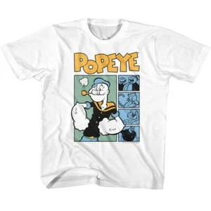 Kids Popeye Boxes Comics Shirt - Picture 1 of 2