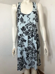 Apt 9 Intimates Womens Small Sleeveless Nightie Nightgown Aqua Black Lace Back - Picture 1 of 6