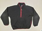 Hudson Trail Outfitters Mens Jacket Black Fleece VTG Long Sleeve Zip Up - L