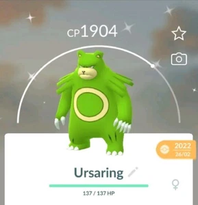 Pokemon Go Shiny Ursaring Registriert/Unregistriert/30 Tage/Lucky Trades #217 - Bild 1 von 1