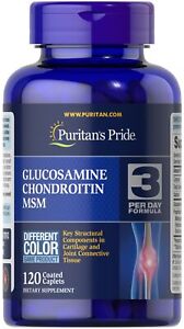 Puritans Pride Double Strength Glucosamine Chondroitin MSM Joint Soother 120Caps