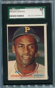 1957 Topps #76 Bob Roberto Clemente Graded SGC 5 EX HOF Pittsburgh Pirates Card