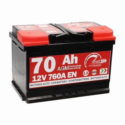 Batteria Auto AGM Start&stop Speed 70Ah 760A 12V L3 - Bild 1 von 4