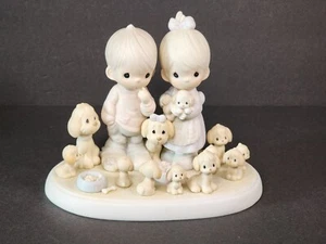 Precious Moments 1987 The Good Lord Has Blessed Us Tenfold 114022 Figurine NoBox - Picture 1 of 6