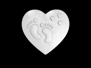 Baby Love Heart Mold, Bath Bomb Mold, Soap Mold, Chocolate Mold, Craft Mold - Picture 1 of 8
