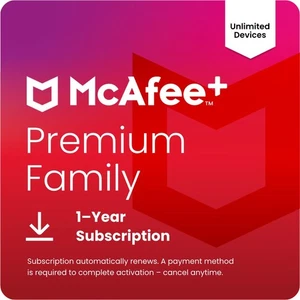 McAfee Premium Plus 2025 Family - Unlimited Devices 1 Year - [Download] - Picture 1 of 12