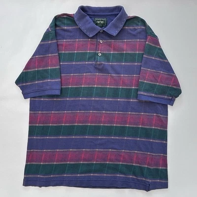 Camiseta Polo de Golf Dockers Vintage Años 90’s Patrón Completo Talla Hombre’s XL Multicolor Foto 1 de 4
