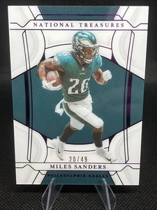 2021 National Treasures Miles Sanders Purple Parallel | Serial No. 20/49 | No 73 - Picture 1 of 4