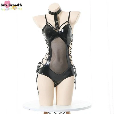 Mujeres Disfraz Juegos con disfraces Prendas para dormir Charol Body Sexy Lencería Prendas para club nocturno Foto 1 de 4