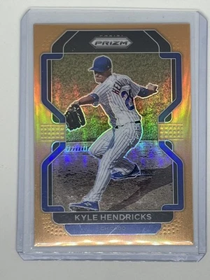 2022 Panini Prizm Kyle Hendricks Neon Orange Prizm /100 Chicago Cubs 2016 CHAMP - Image 1 of 2